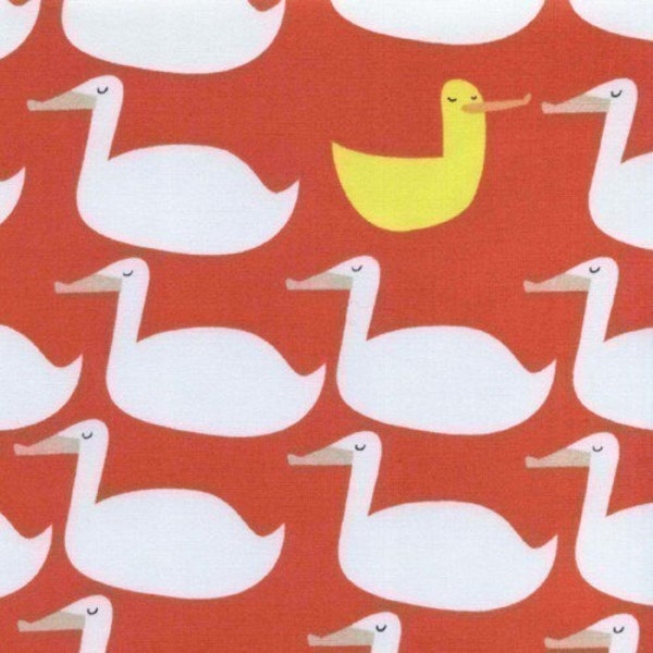 Lizzy House Red Letter Day, Ugly Duckling in Galosh Fabric - By the Yard