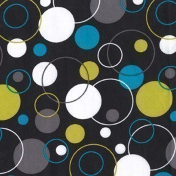 Michael Miller Hoopla Dot Lagoon Fabric - By the Yard