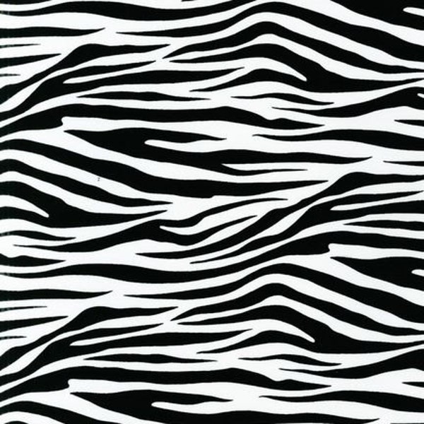 Robert Kaufman Metro Living, Zebra Stripe Fabric in Black - By the Yard