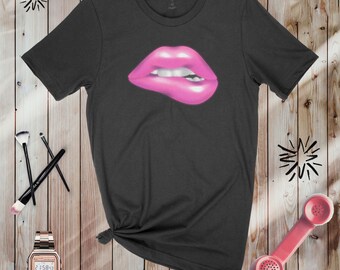 lips shirt, kiss shirt, sexy shirt, camiseta negra, summer black shirt, cool gift idea, lovers gift, good quality black tee, kisses shirt