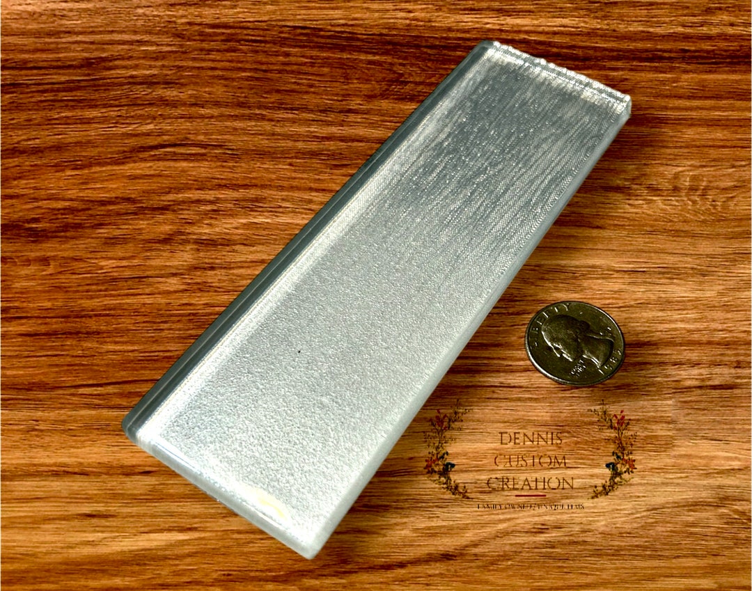 Silver and White Iridescent Glass Rectangle Refrigerator Magnets - Etsy