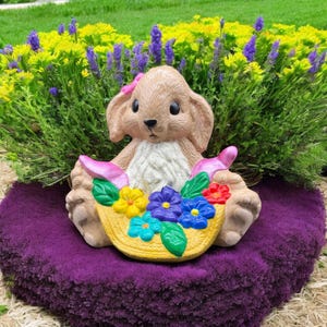 Bunny Picking Flowers
