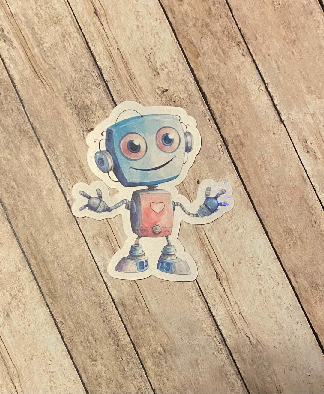 Robot Sticker, Waterproof Sticker, Laptop Sticker, Water Bottle Sticker ...