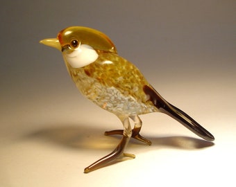 Blown Glass Art Handmade Animal Figurine Brown Bird Sparrow Blown Glass Art Handmade Animal Figurine Brown Bird Sparrow