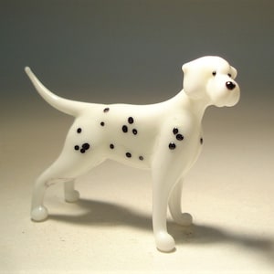 Handgemachte geblasen Glas Hund DALMATIAN Figur Tolles Geschenk für einen Hunde-Liebhaber