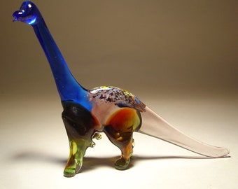 Handmade  Blown Glass Art Figurine Dinosaur Brachiosaurus