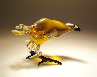 Handmade  Blown Art  Glass Figurine Buzzard Vulture Bird