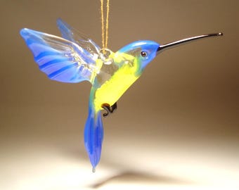 赤いガラスの鳥の置物 - 手作りの吹きガラスアート、コレクターギフト