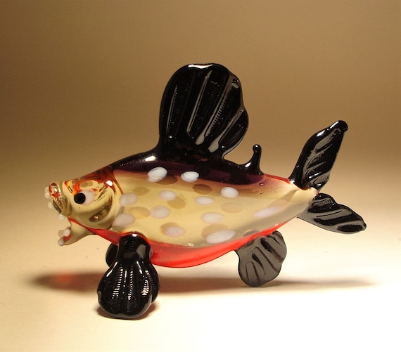Buy Handmade Blown Glass Art Figurine Fish PIRANHA Online in India