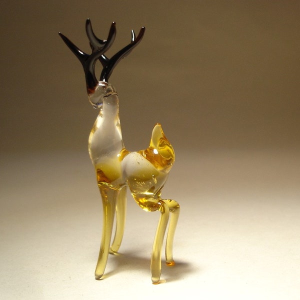 Glass Deer Figurines Etsy