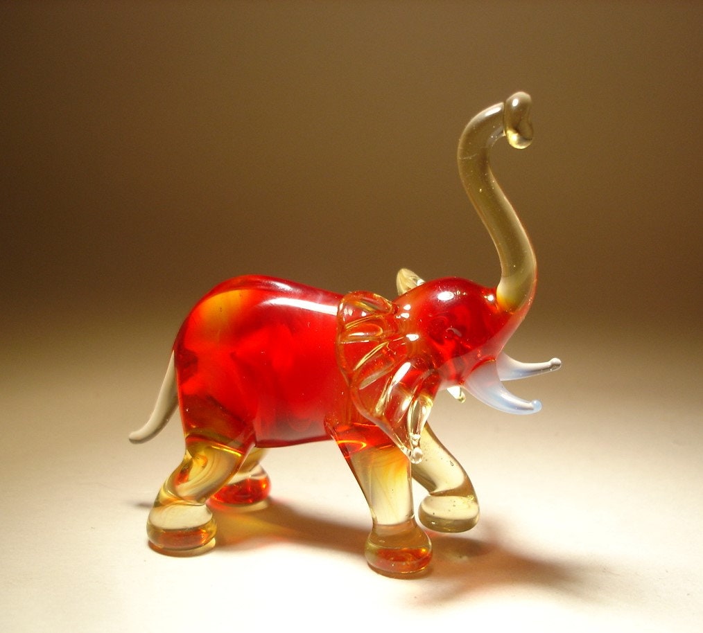 Set Of 5 Ngwenya Glass Animal Figurines From Swaziland with