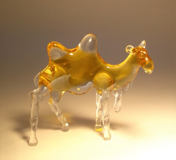 Handmade Blown Glass CAMEL Figurine - Handmade Desert Animal Art Sculpture