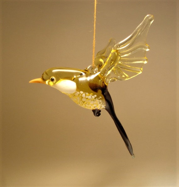 Blown Glass Art Handmade Animal Figurine Brown Bird Sparrow Blown Glass Art Handmade Animal Figurine Brown Bird Sparrow