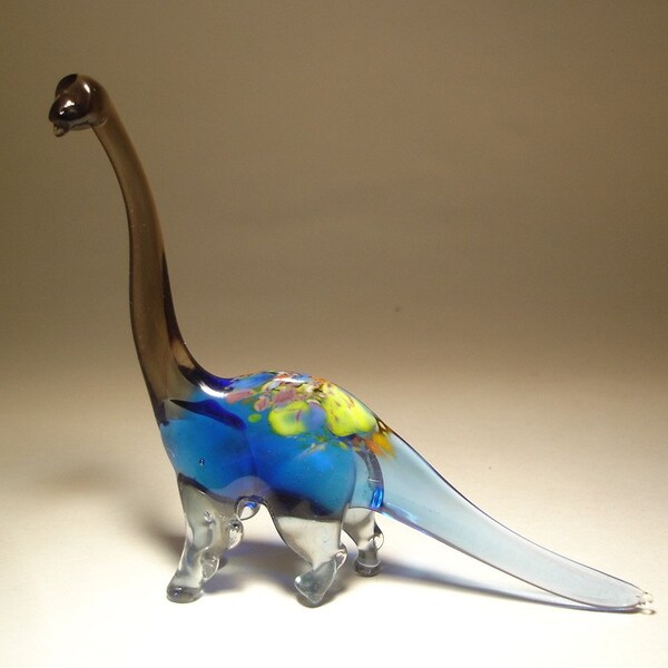 Figurine d'art en verre soufflé faite main, dinosaure brachiosaure, excellent cadeau à collectionner