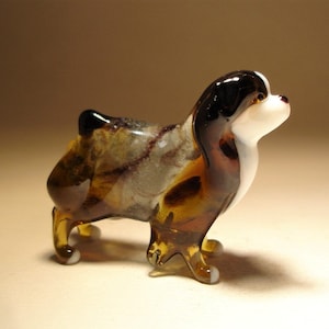 Handmade Blown Glass Dog Border COLLIE Figurine