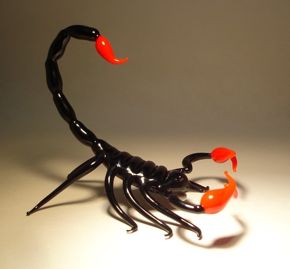 Details about   Black Scorpion2 Figurine Art Insect Hand Blown Glass Mini Collect Home Decor 