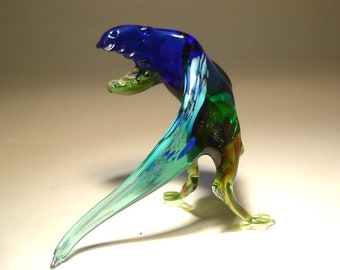 Handmade  Blown Glass Art Figurine Dinosaur Tyrannosaurus REX Great Gift Collectable