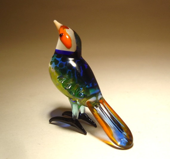 青とオレンジの置物 極上 仙人 置物 713g 31.7㎝ トコヒ 東さ7-0831