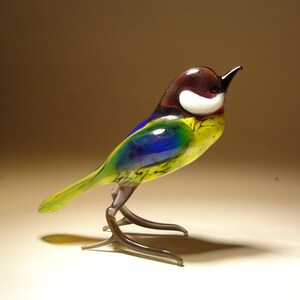 Blown Glass Art Handmade Animal Figurine Brown Bird Sparrow Blown Glass Art Handmade Animal Figurine Brown Bird Sparrow