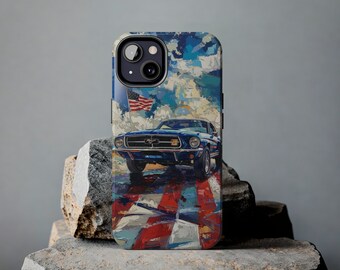 American Muscle Mustang Flag Phone Case: Rev Up Your Patriotism! Quality Case!