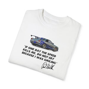 Perfect T-SHIRT Gift for a car enthusiast R-34 Skyline GT-R With a funny car-guys quote at the back zdjęcie 8