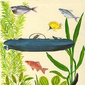 Myrtle&#39;s undersea adventure. Limited edition print by Vivienne Strauss.