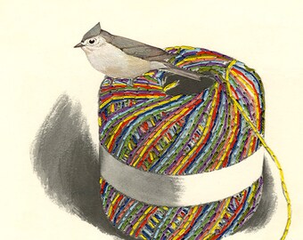 Nesting instinct. Limited edition collage print by Vivienne Strauss.
