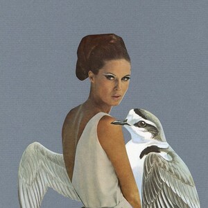 Warme Umarmung. Original collage von Vivienne Strauss.