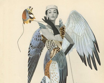 Ladyhawke.  Limited edition print by Vivienne Strauss.
