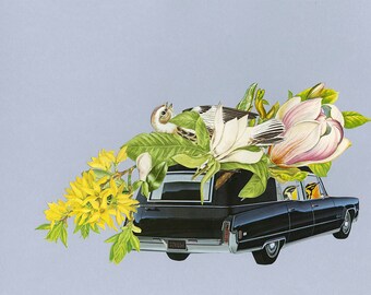 Spring Funeral. Original collage by Vivienne Strauss.