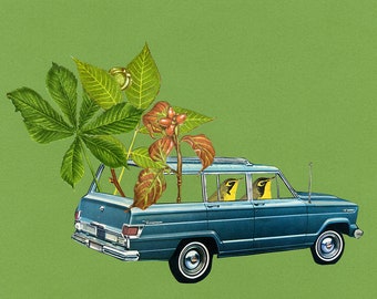 Plantez un arbre ou trois ! Collage original de Vivienne Strauss.