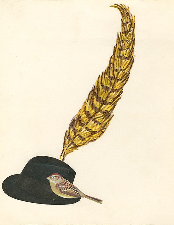 A feather in his cap. Limited edition print by Vivienne Etsy