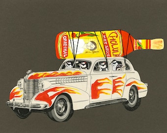 Cruising.  Limited edition print by Vivienne Strauss.