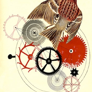 Murakami&#39;s bird.  Limited edition print by Vivienne Strauss.