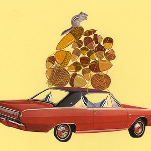 Watch out for nuts. Limited edition print by Vivienne Strauss.