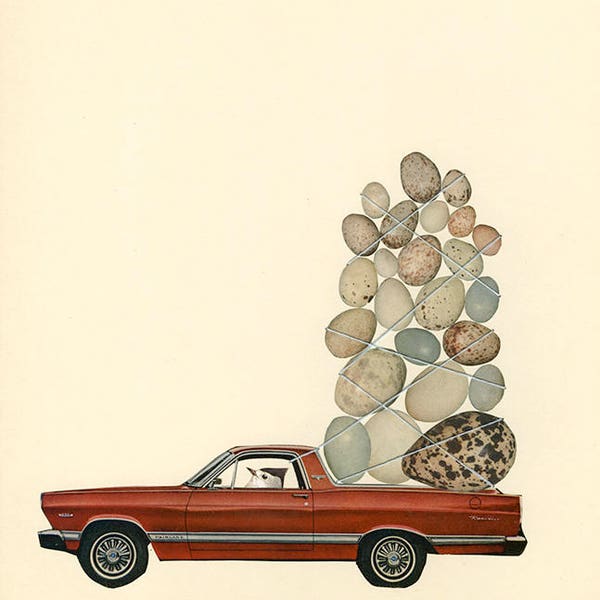 Huevos Rancheros. Original collage by Vivienne Strauss.