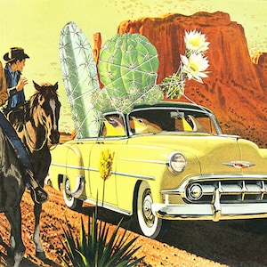 Cactus Poachers. Limited edition print by Vivienne Strauss.