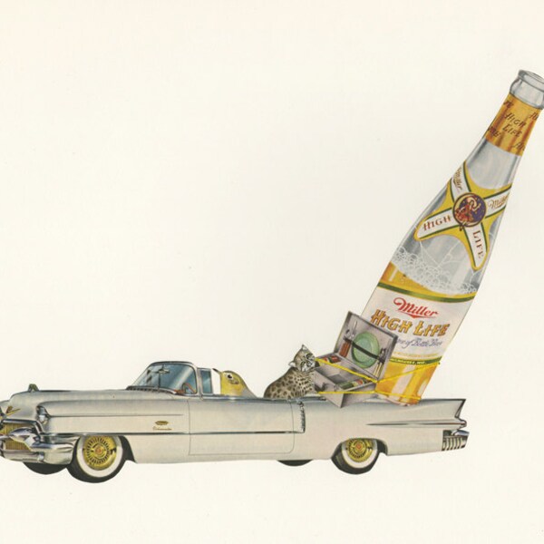 Living the high life. - original collage by Vivienne Strauss.