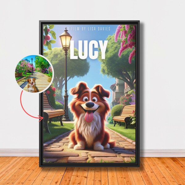 Custom Cartoon Pet Portrait - Personalized Dog/Cat Wall Art, Handmade Animal Drawing, Unique Gift for Pet Lovers, Digital File Only