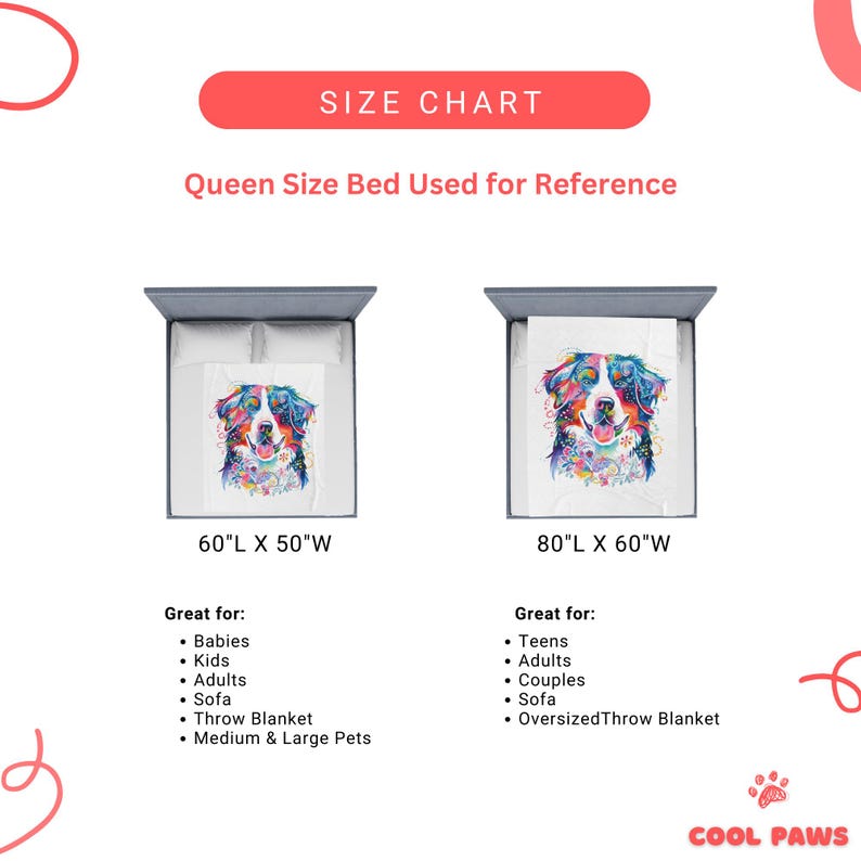 Great Dane Blanket Colorful Watercolor Dog Themed Throw Blanket, Soft