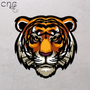Tiger multilayer svg download, cnc multilayer tiger, 3d paper tiger wall, lasercut layer tiger, laser cut file tiger, tiger svg cut file