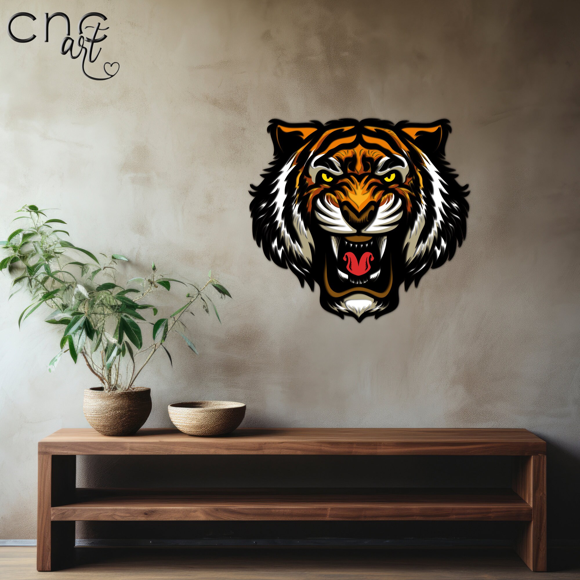 Tiger Multilayer Svg Download, Cnc Multilayer Tiger, 3d Paper Tiger ...