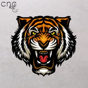 Tiger multilayer svg download, cnc multilayer tiger, 3d paper tiger wall, lasercut layer tiger, laser cut file tiger, tiger svg cut file