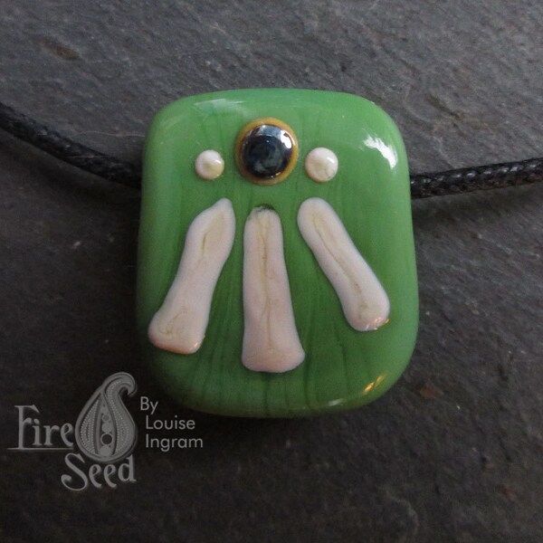 Awen Pendant Glass Bead by Fireseed