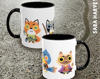 Unofficial Root Board Game Faction Character Mug, Game Night Drinkware, Ceramic Tea Cup