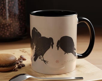 Crows Vintage Artwork Coffee Tea Mug