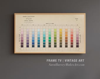 Samsung Frame TV Art Download | Vintage Color Chart Artwork