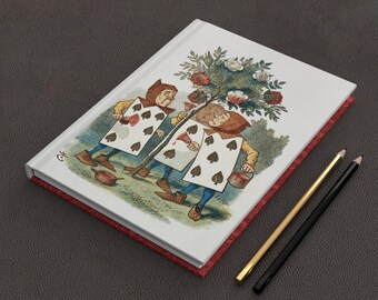 Alice in Wonderland Vintage Artwork Hardcover Lined Journal Notebook