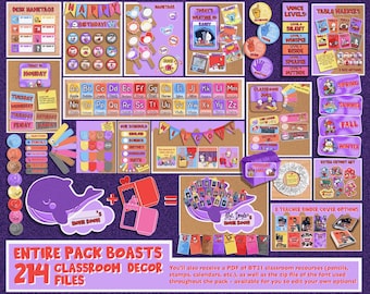 BT21 Classroom Decor MEGA pack