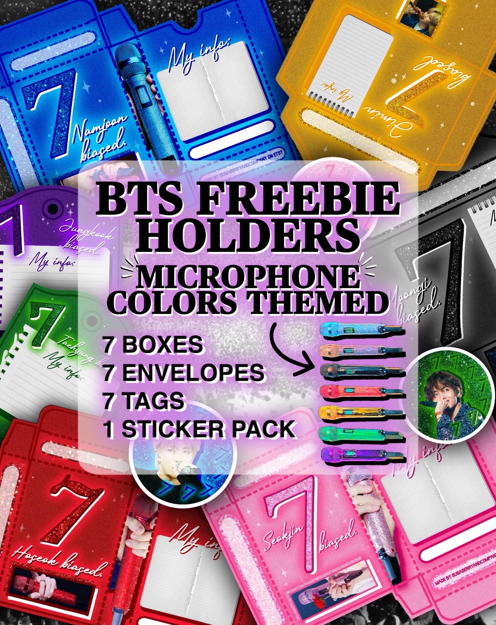 BTS Freebie Holders - Microphone Themed - Etsy